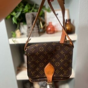 Louis Vuitton Cartouchiere MM Crossbody bag Vintage 1989 Authentic w COA